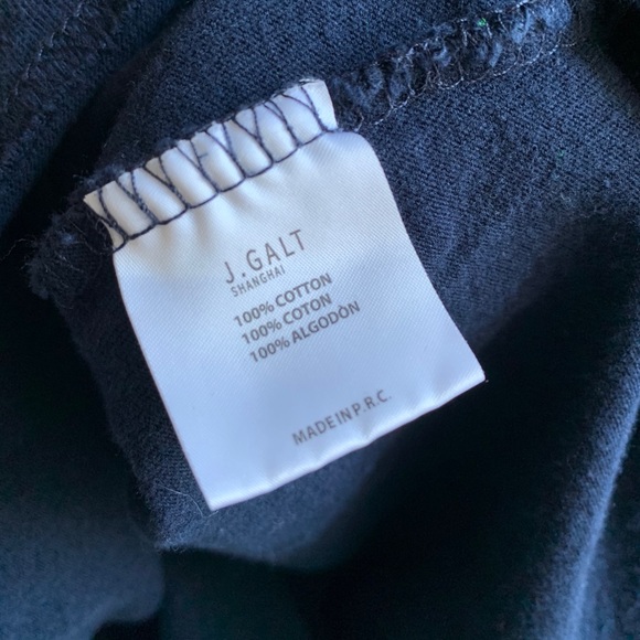 John Galt Navy + White Striped Cotton Long Sleeve - Picture 5 of 9